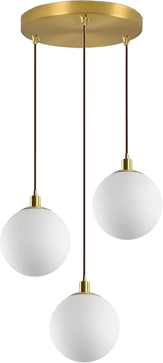 Minimalist 3-Light Cluster Pendant Finish Glass - Image 1