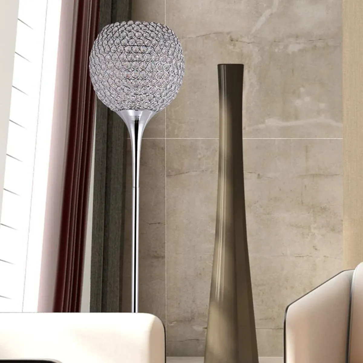 LED Floor Lamps for Living Room Modern Chrome - Image 4