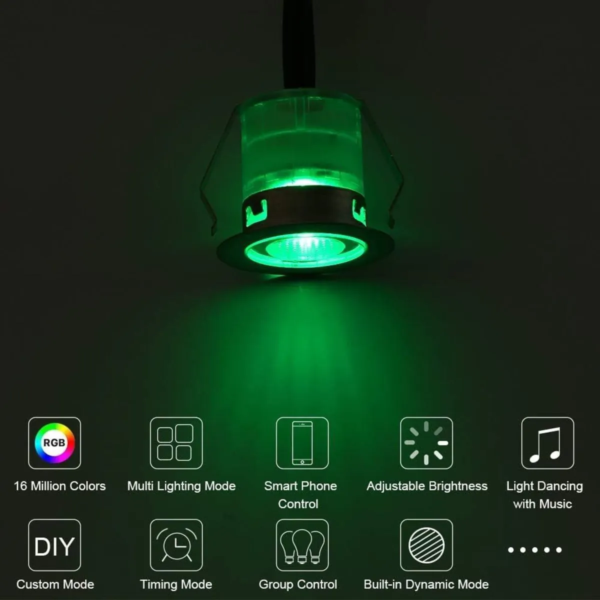 RGB Bluetooth LED Decking Lights Waterproof 30 - Image 2
