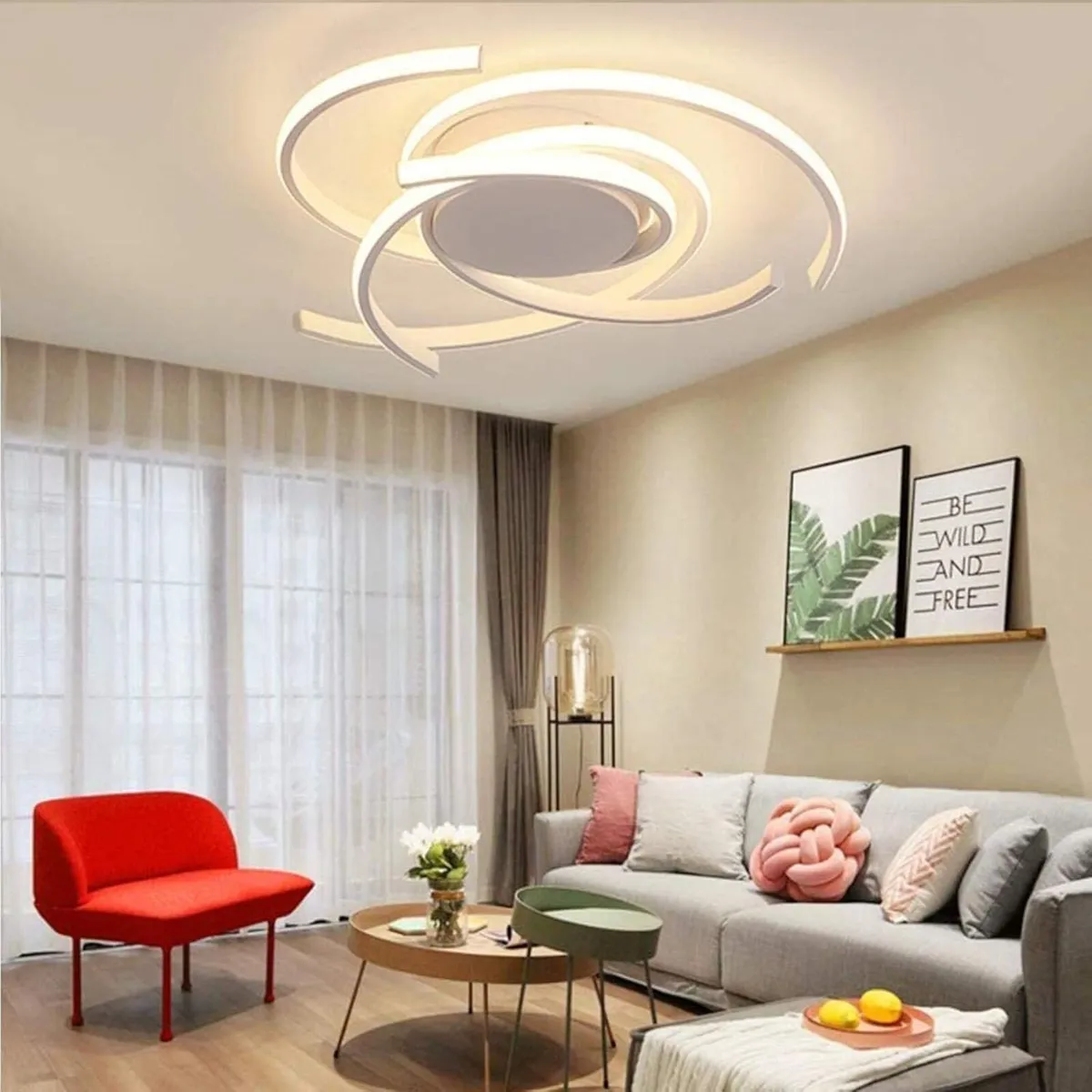 Modern LED Dimmable Ceiling Light with Remote - Image 3