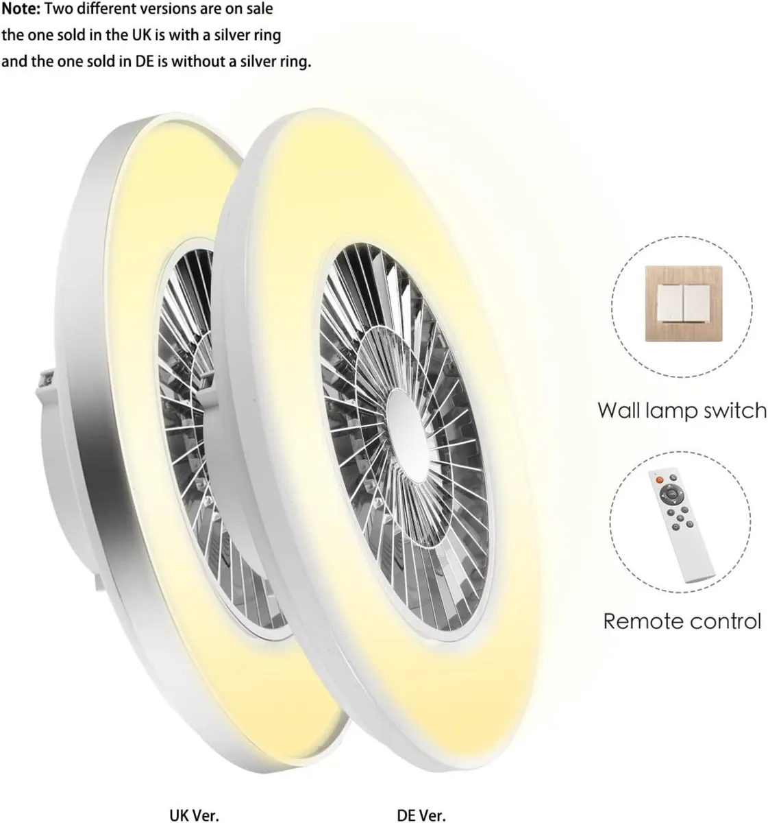 60CM LED Ceiling Light with Fan Lights 24 - Image 2