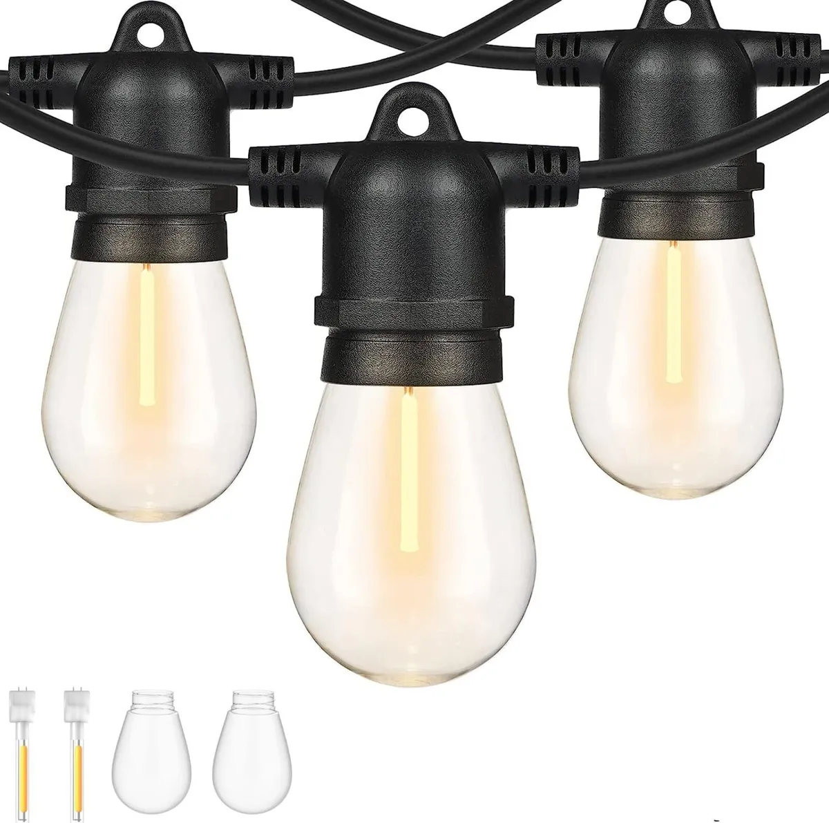 Outdoor Garden String Lights Mains Powered 100FT - Image 1