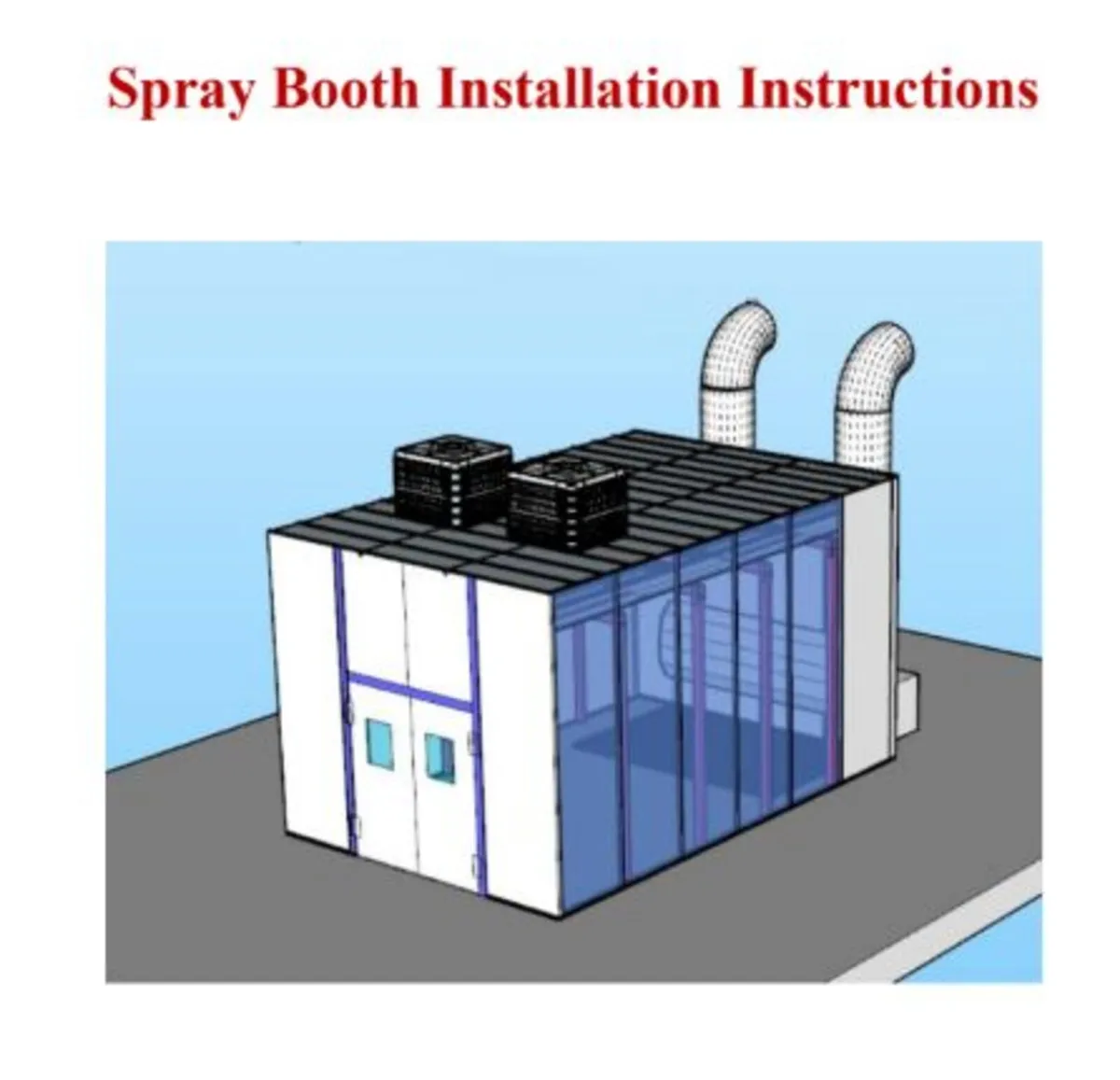 Industrial Water Curtain Spray Booth 6M * 4M - Image 3