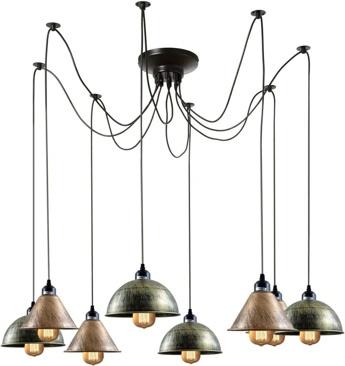 8 Head Spider Pendant Light with Adjustable 2m - Image 1