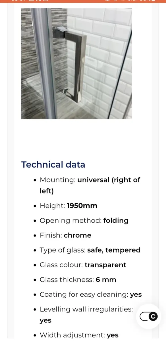 Glass Shower enclosure/doors - Image 4