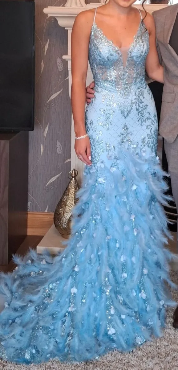 Rosies closet Gurbani feather prom dress - Image 2