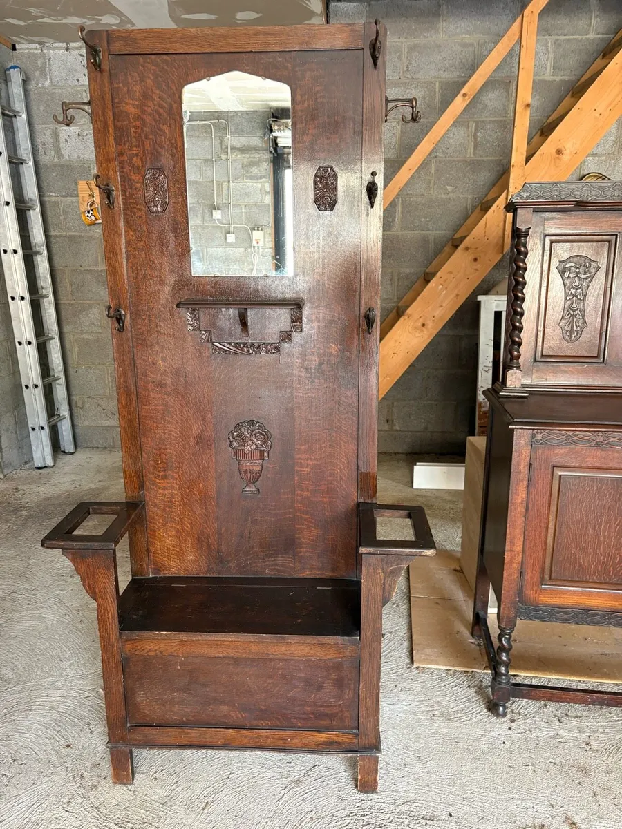 Beautiful Oak Hall Stand