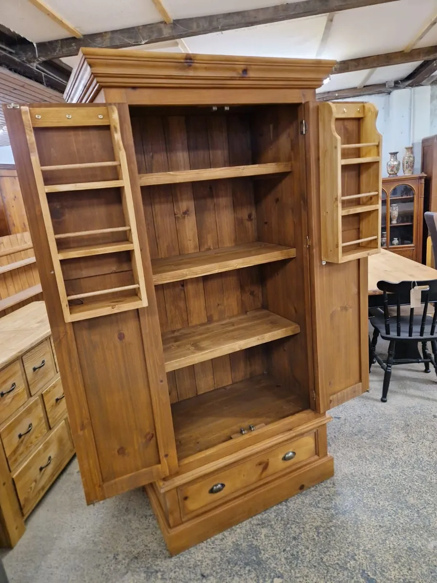 Vintage pine kitchen larder, cupboard - Image 1