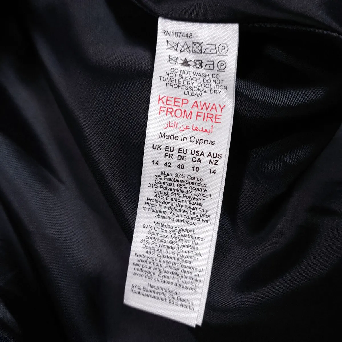Karen Millen Black Orange Floral Flare Dress 14UK - Image 3