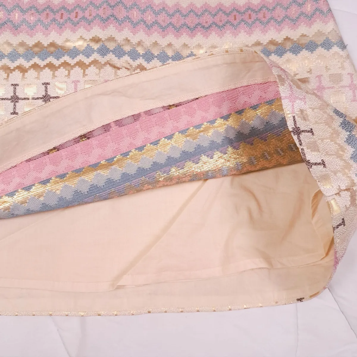 Traffic People Gold Pink Geometric Mini Skirt S - Image 2