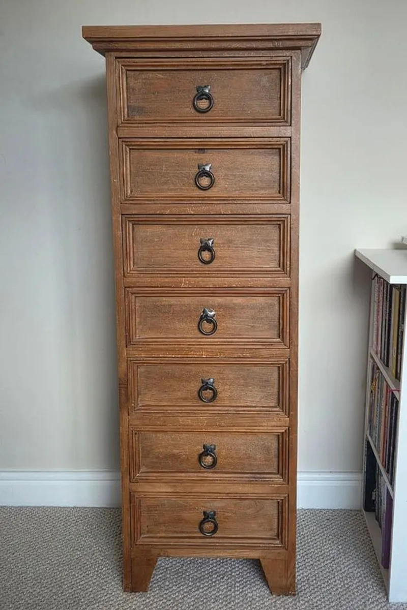 Tall boy 7-drawer unit - Image 1