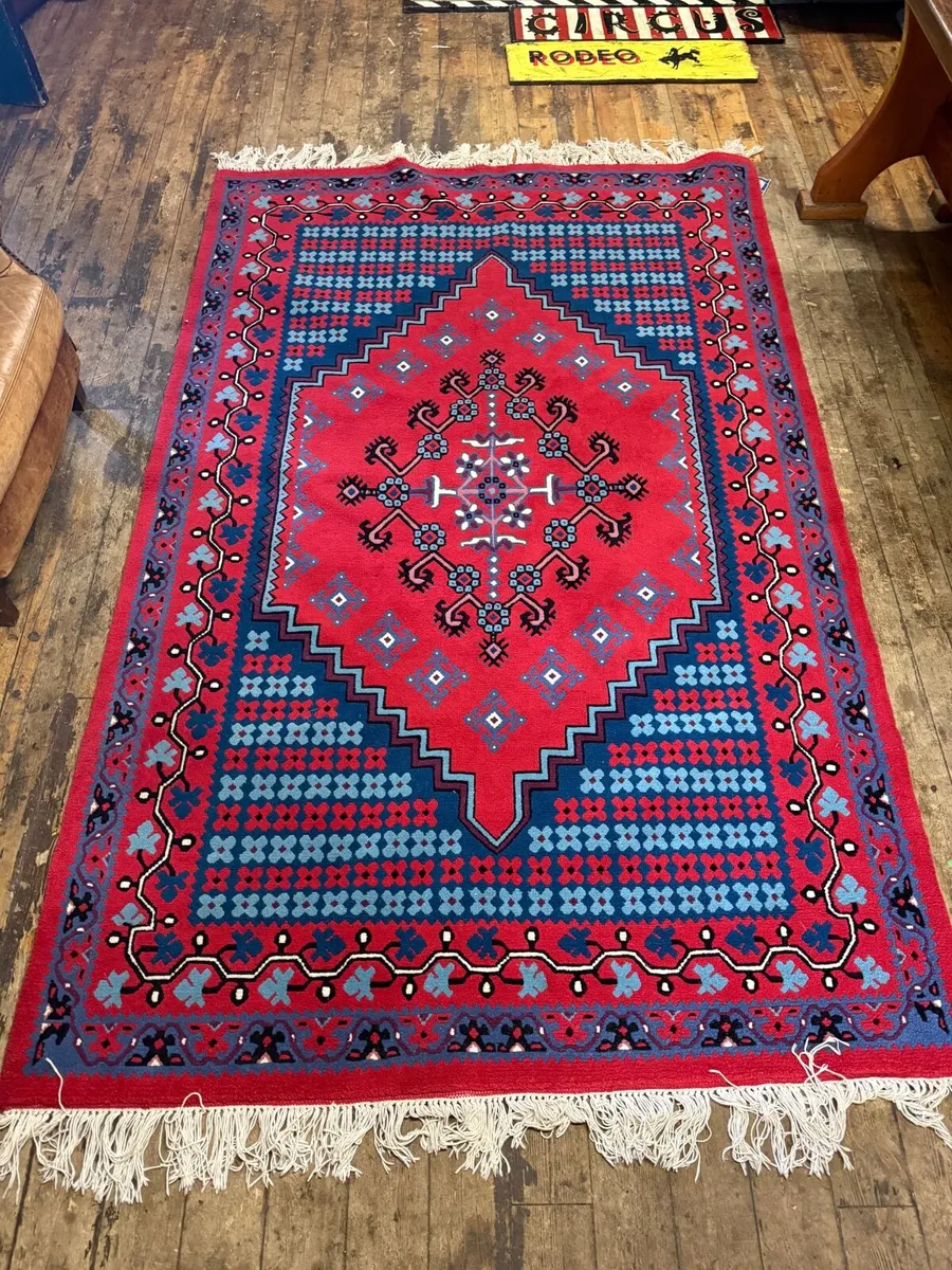 Tunisian hand woven rug vintage top quality - Image 1