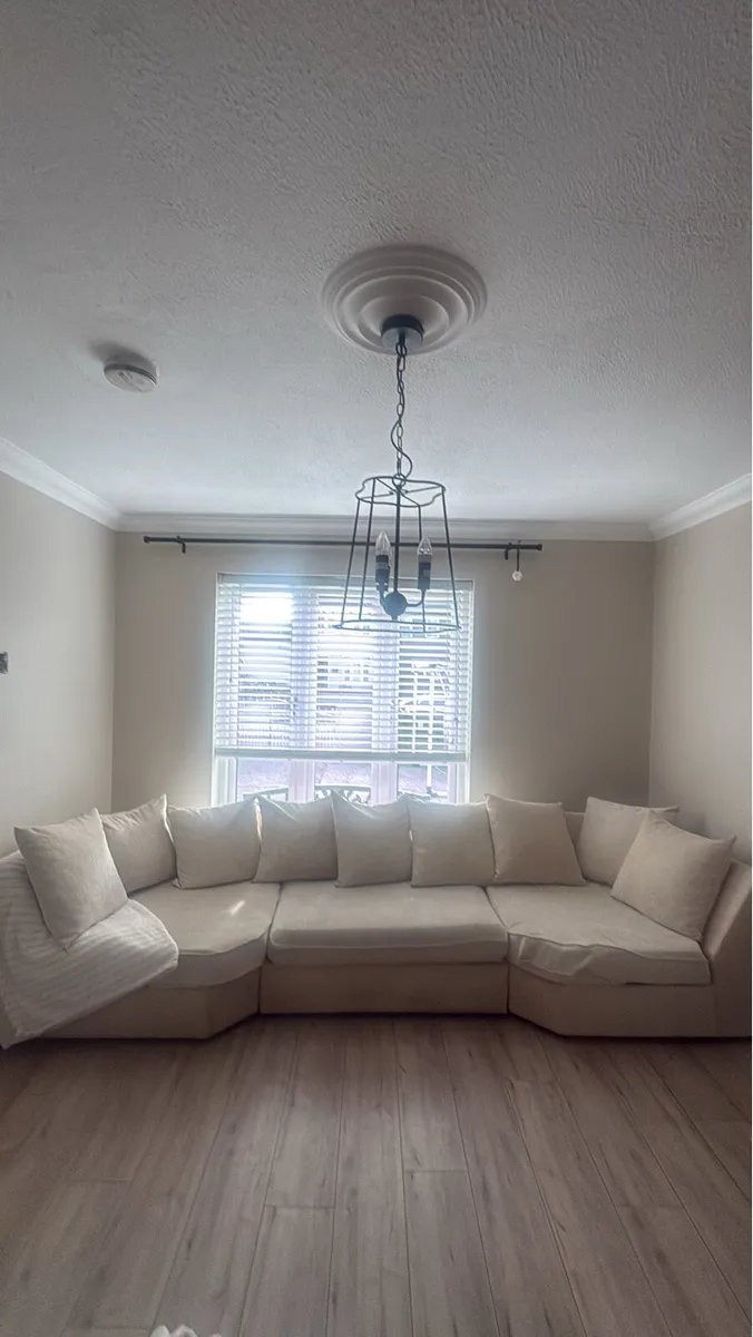 Sofa and footstool - Image 1