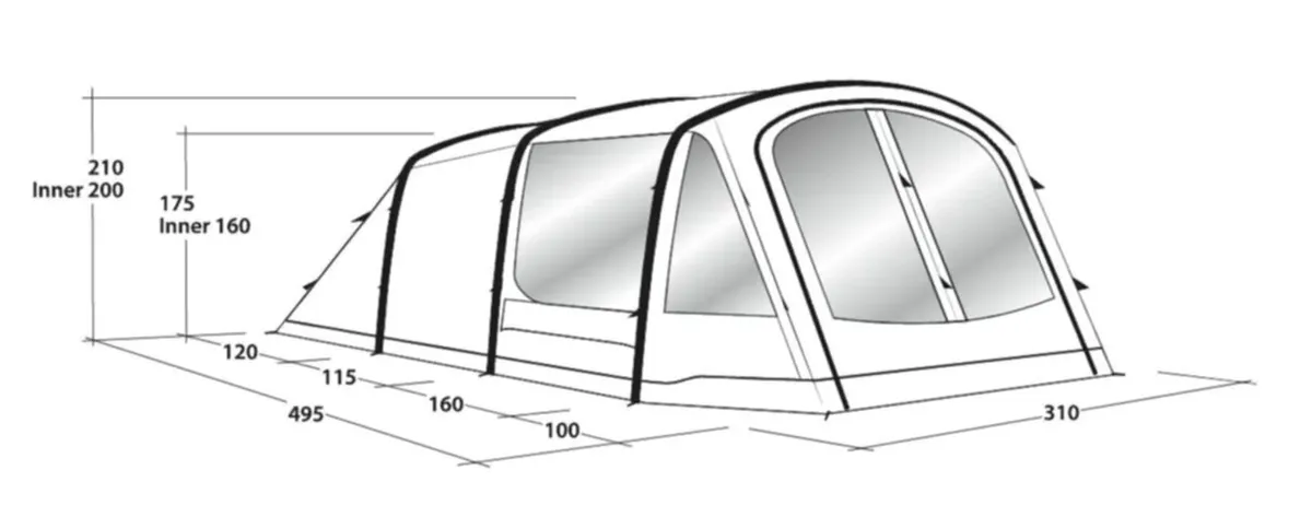 Outwell 5p Air tent - Image 4