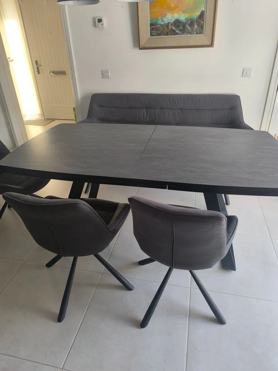 Dining Table, Dining Bench and 3 Swivel Chairs - Image 4