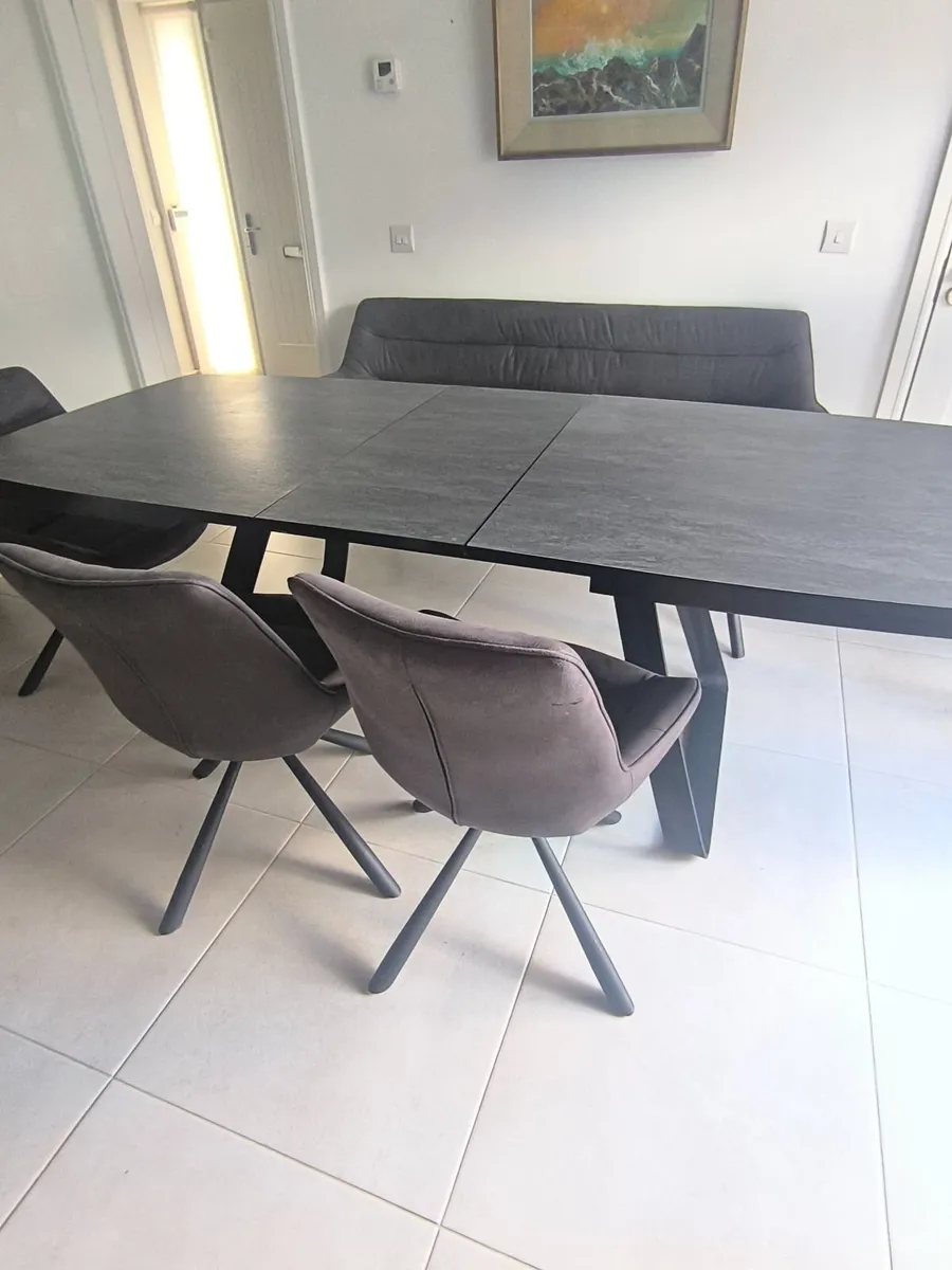 Dining Table, Dining Bench and 3 Swivel Chairs - Image 3