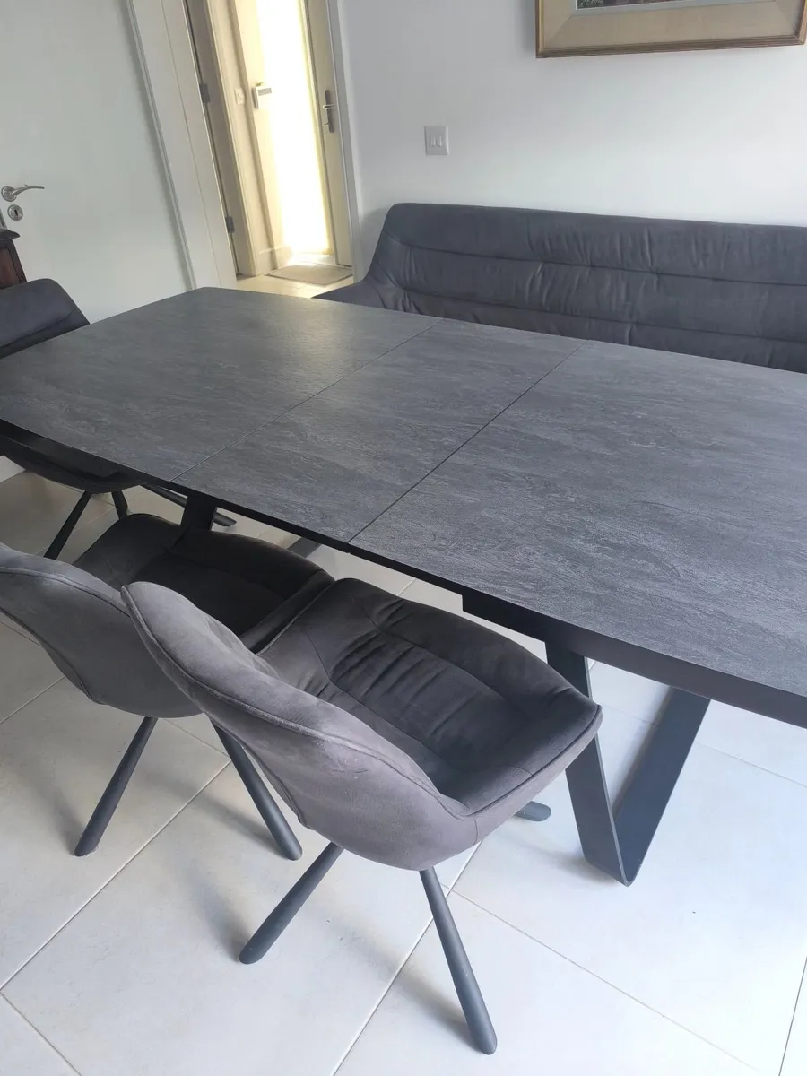 Dining Table, Dining Bench and 3 Swivel Chairs - Image 1