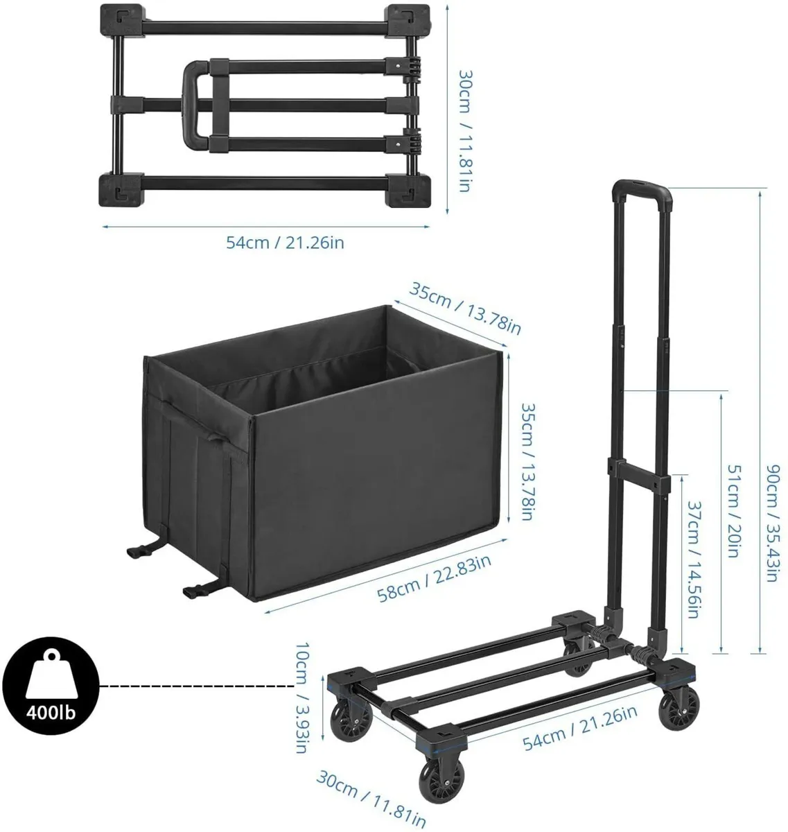 Folding Hand Truck 2 in 1 Heavy Duty Bag - Image 3