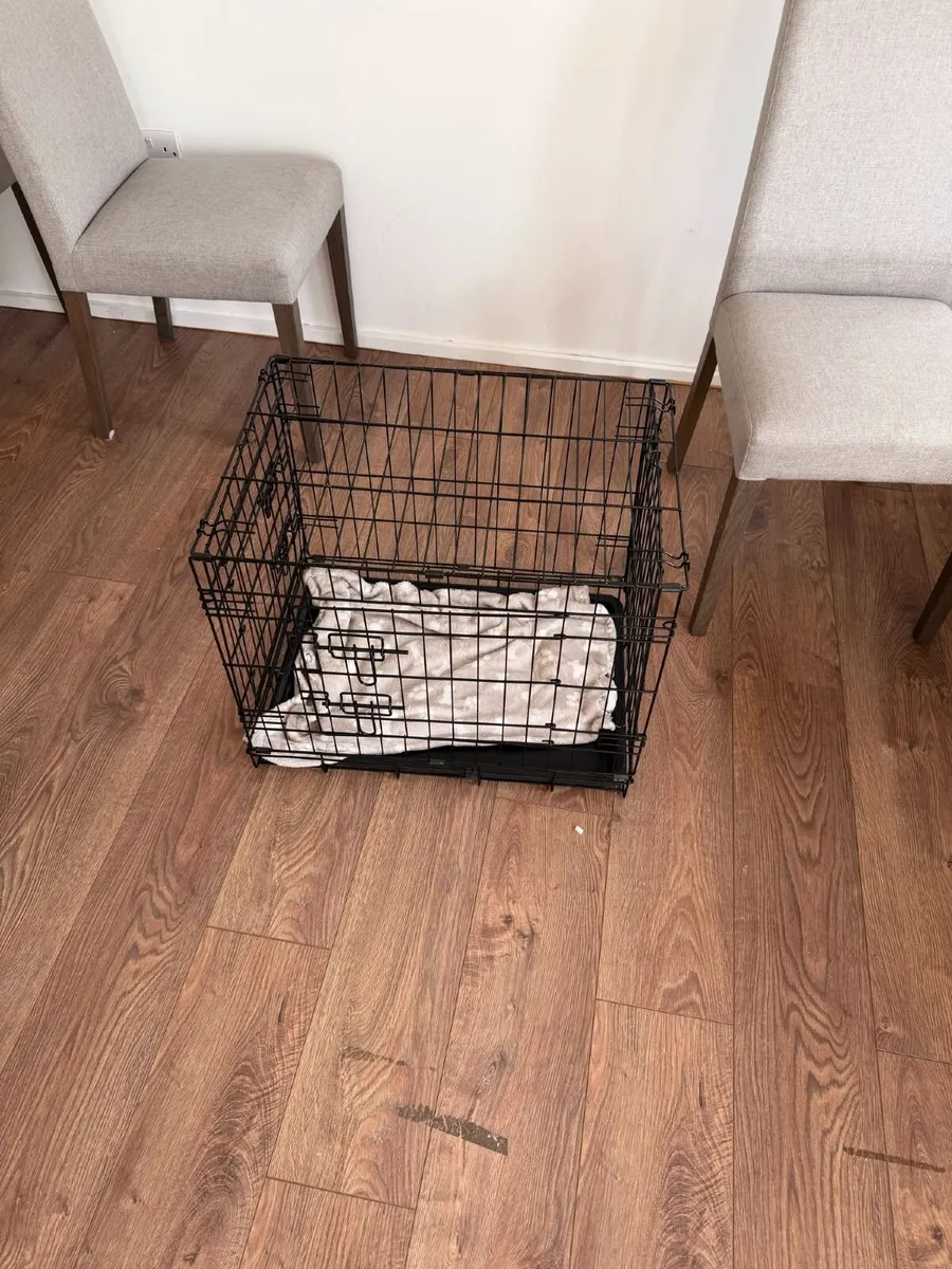 Pink 8-Panel Puppy Pen + Foldable Dog Crate Bundle - Image 4