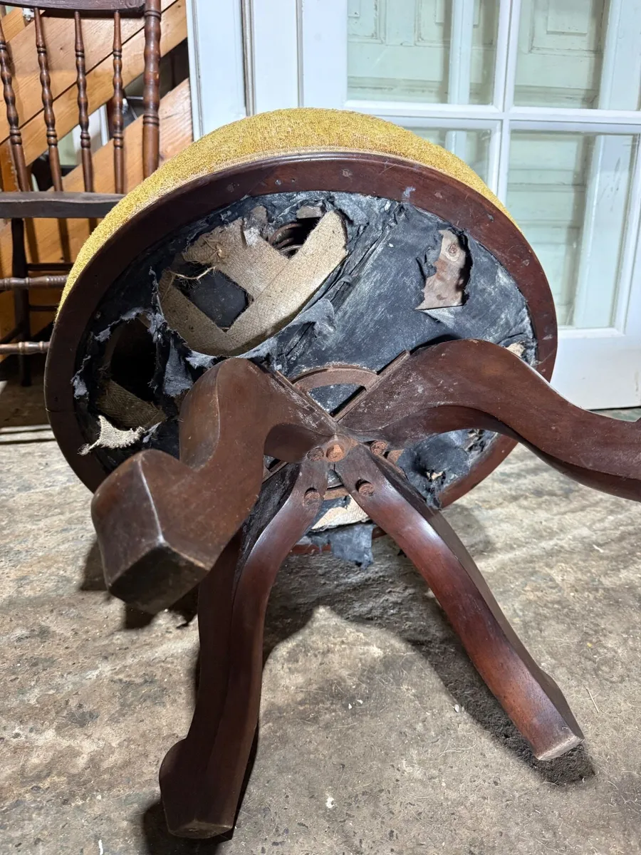 Antique Georgian Piano Stool. - Image 4