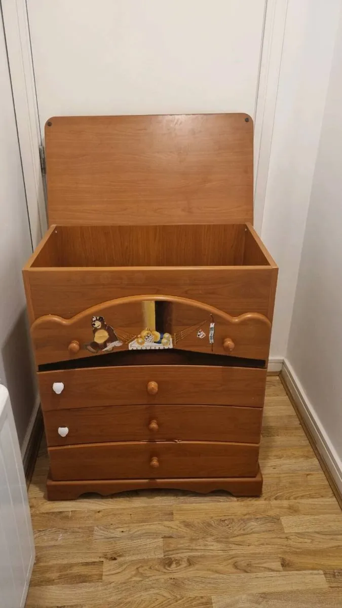 Baby chest of drawers with top storage bo - Image 2