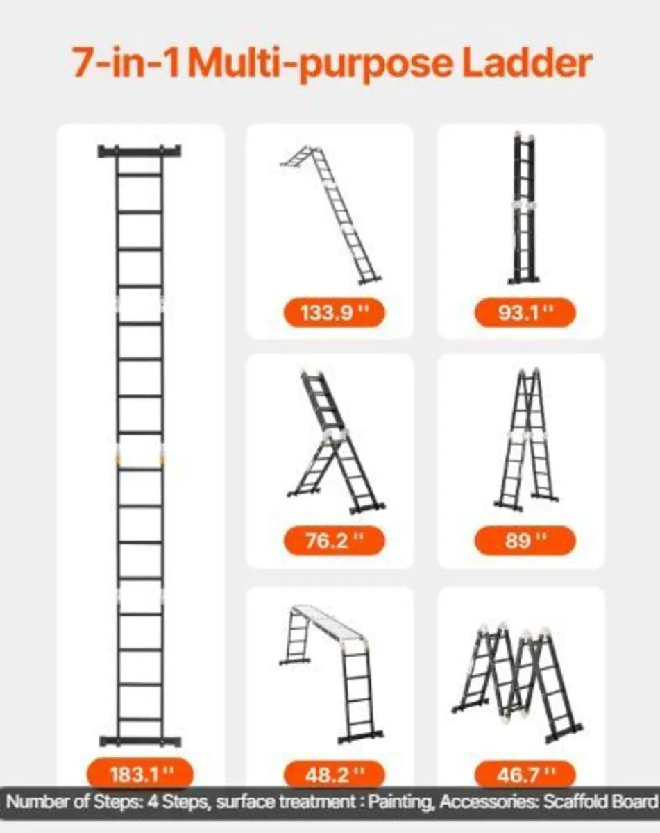Multi-Purpose Folding Ladder, 7-in-1 Tall - Image 2