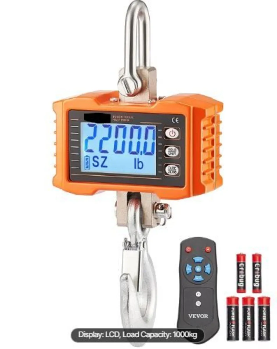 Digital Crane Scale, 2200 lbs/1000 kg - Image 4