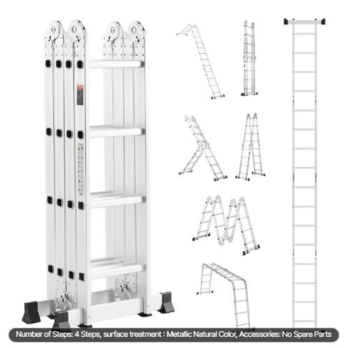 Multi-Purpose Folding Ladder, 7-in-1 Tall Extensi - Image 3