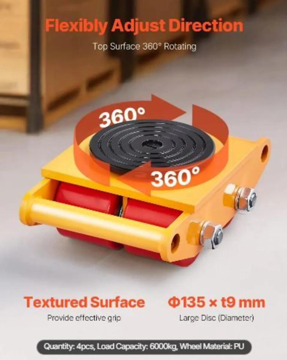 4PCS Machinery Skate Dolly - Image 3