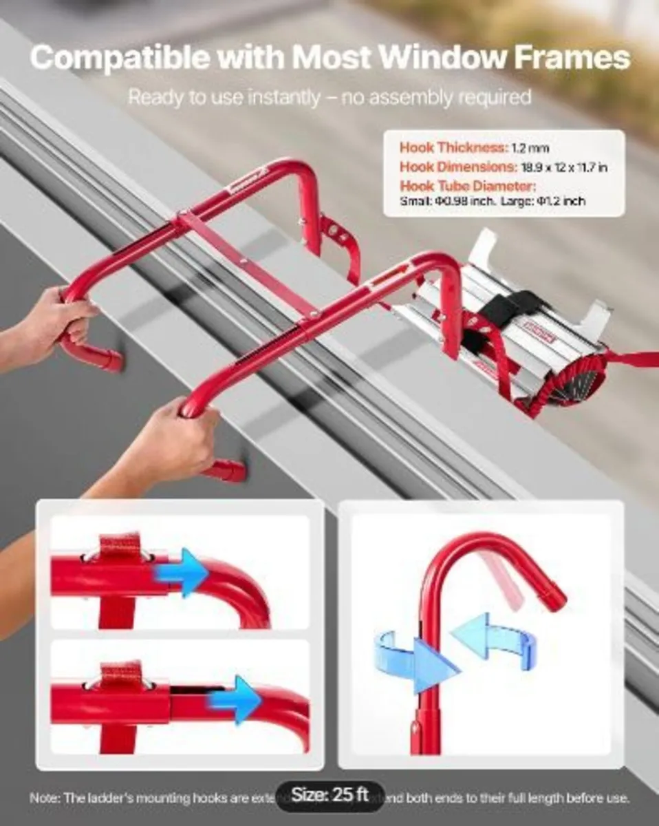 Fire Escape Ladder, 3-Story 7.62m - Image 1