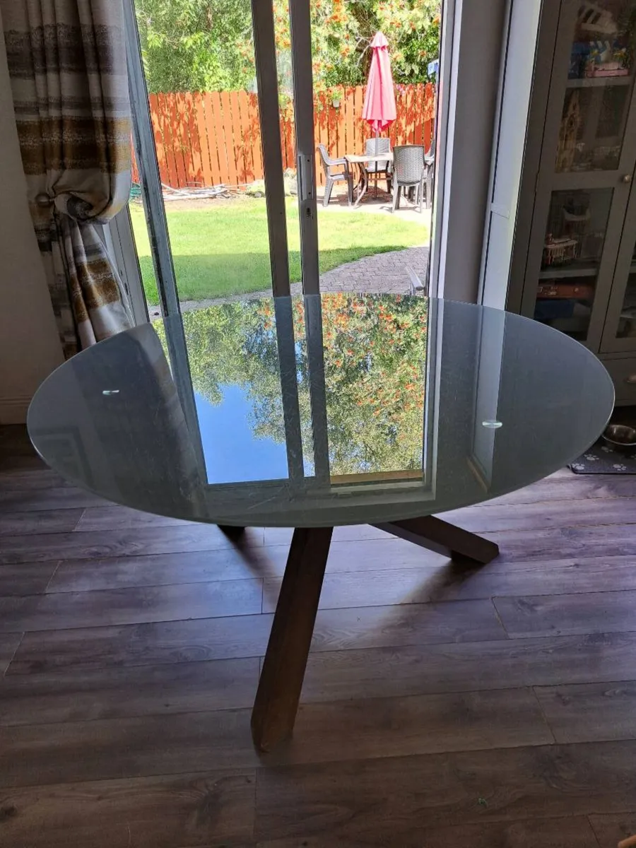 Round Glass Table - Image 1