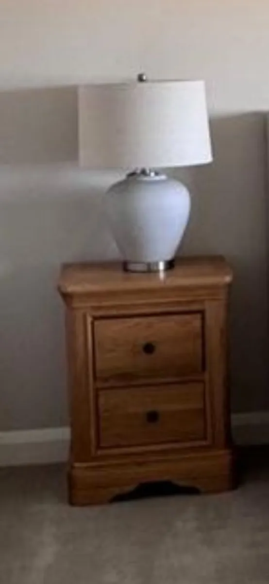 Brand new wooden bedside tables (x2)