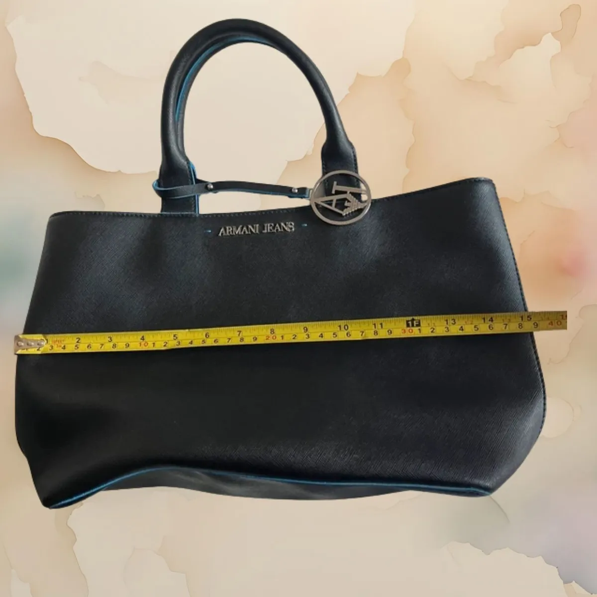 Armani Jeans Black Designer Shoulder Handbag - Image 4