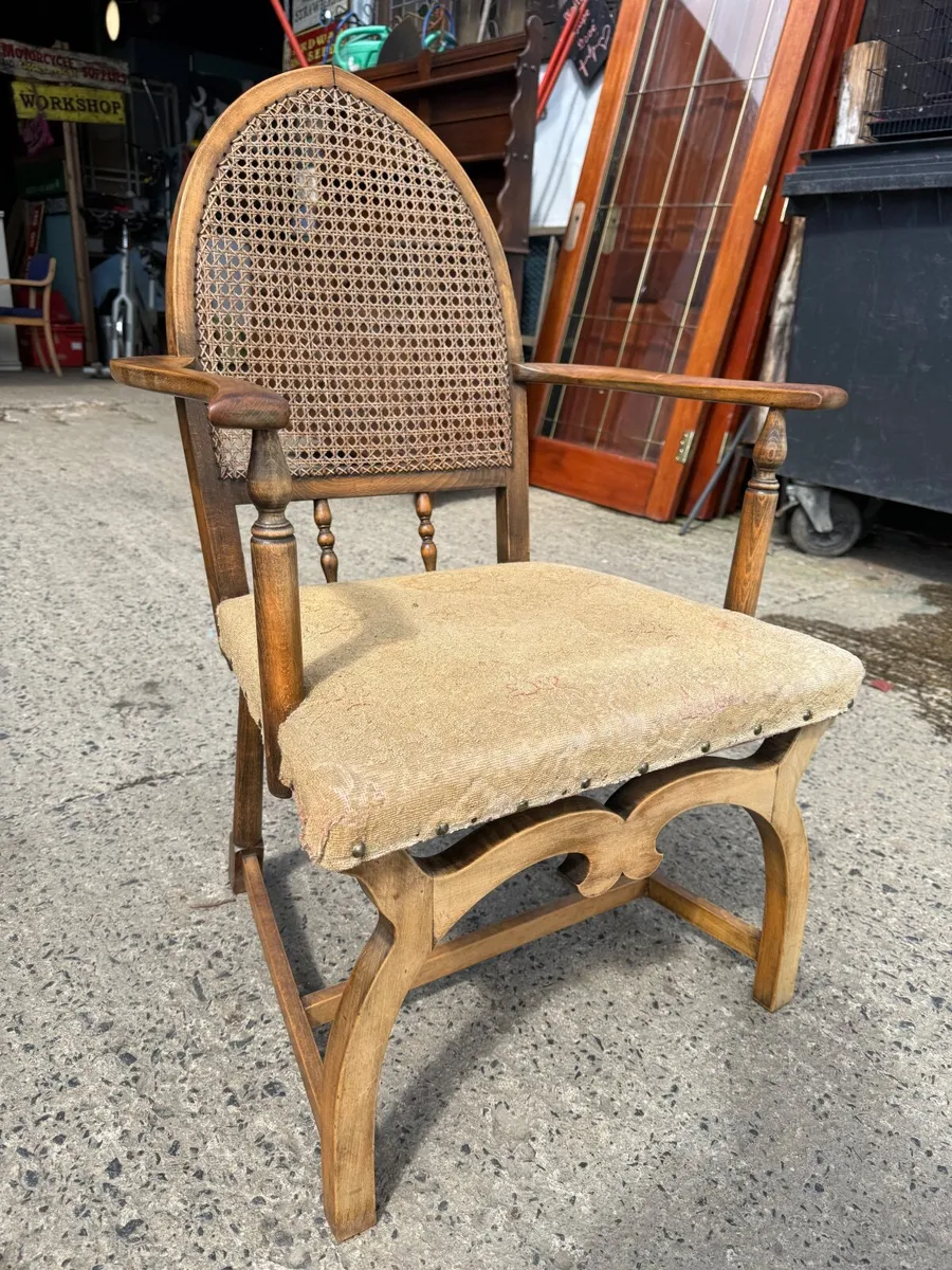 Single antique ecclesiastical chair - Image 2
