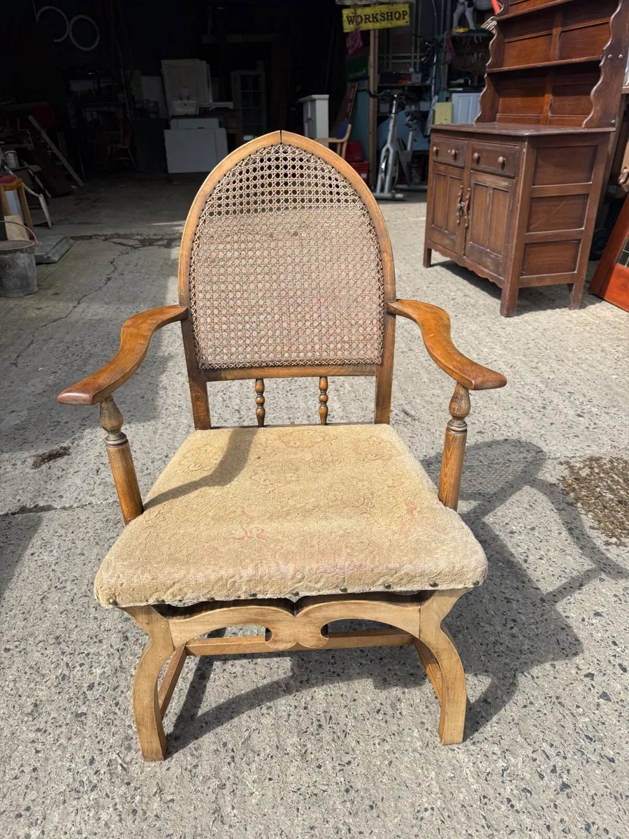 Single antique ecclesiastical chair - Image 3
