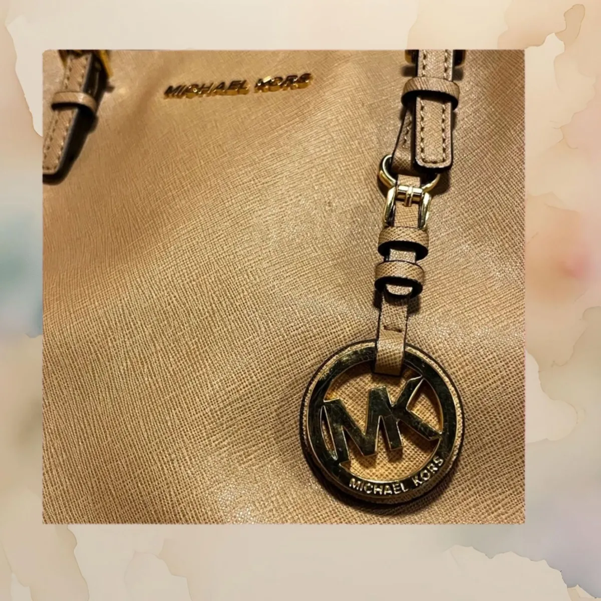 Michael Kors Tan Saffiano Leather Handbag - Image 4