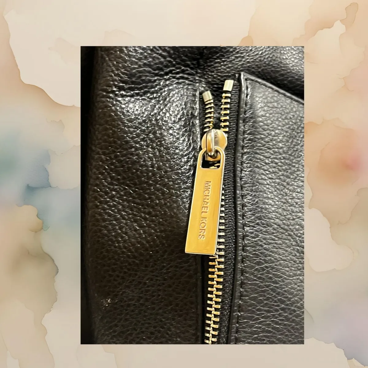 Michael Kors Black Pebbled Leather Handbag - Image 3