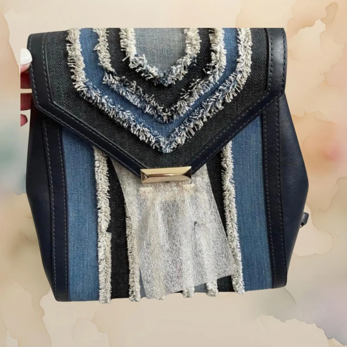 NEW Michael Kors Whitney Medium Denim Leather - Image 2