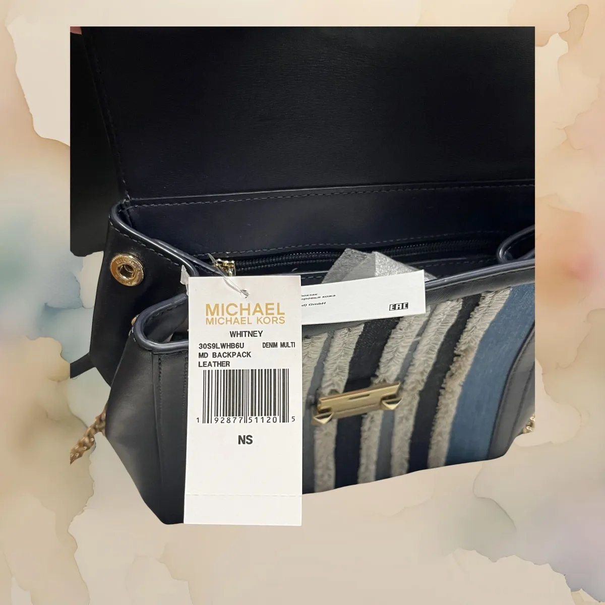 NEW Michael Kors Whitney Medium Denim Leather - Image 4