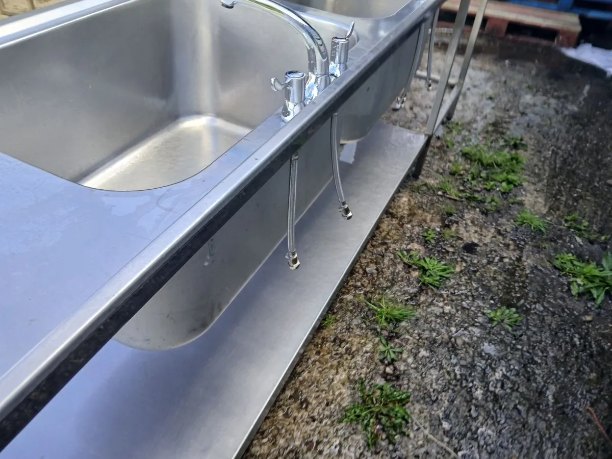 Commercial deep double cabbinet sink unit - Image 1