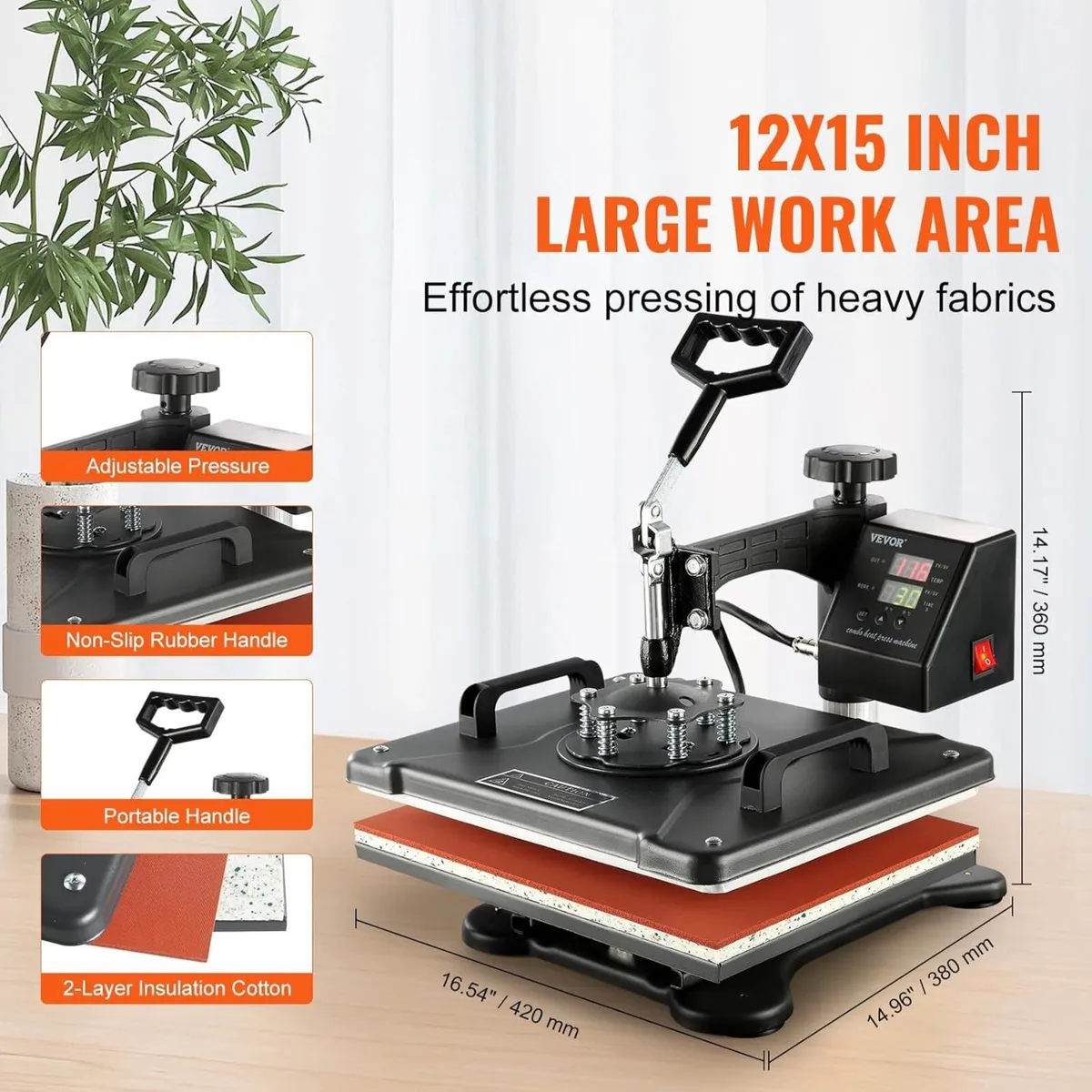 5-in-1 Transfer Press, 38 x 30 Cm, Hot Machine - Image 4