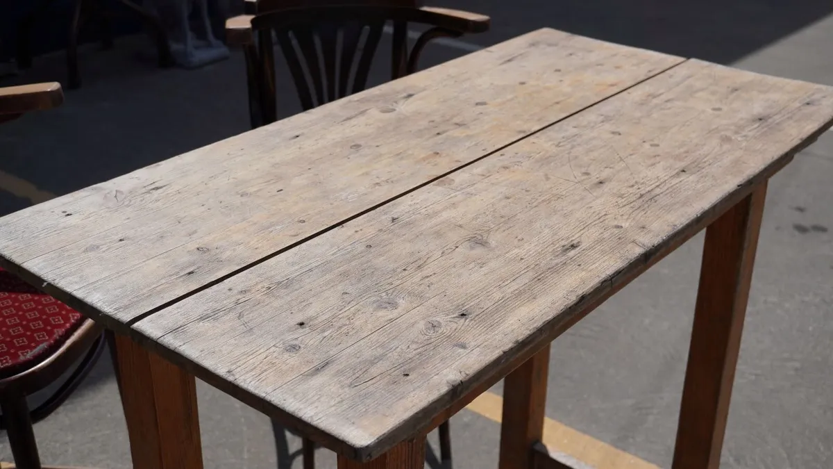 Vintage Rustic Pine Bar Table - Image 3