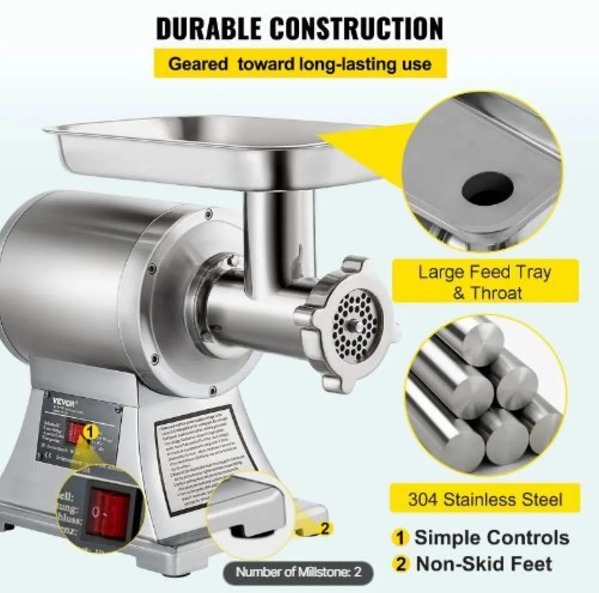 Electric Meat Mincer, 1100W - Image 2