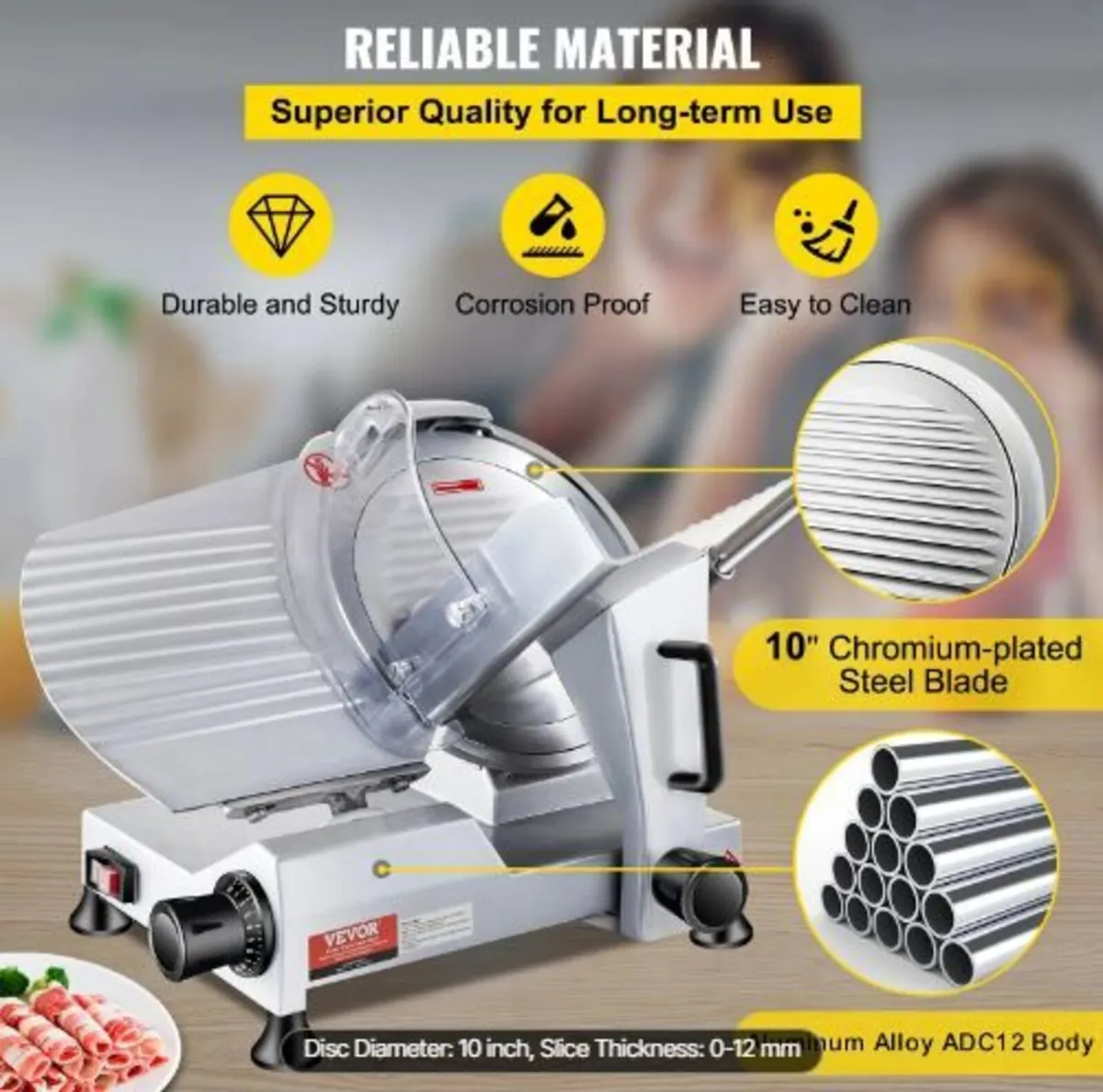 Commercial Meat Slicer, 240W - Image 1