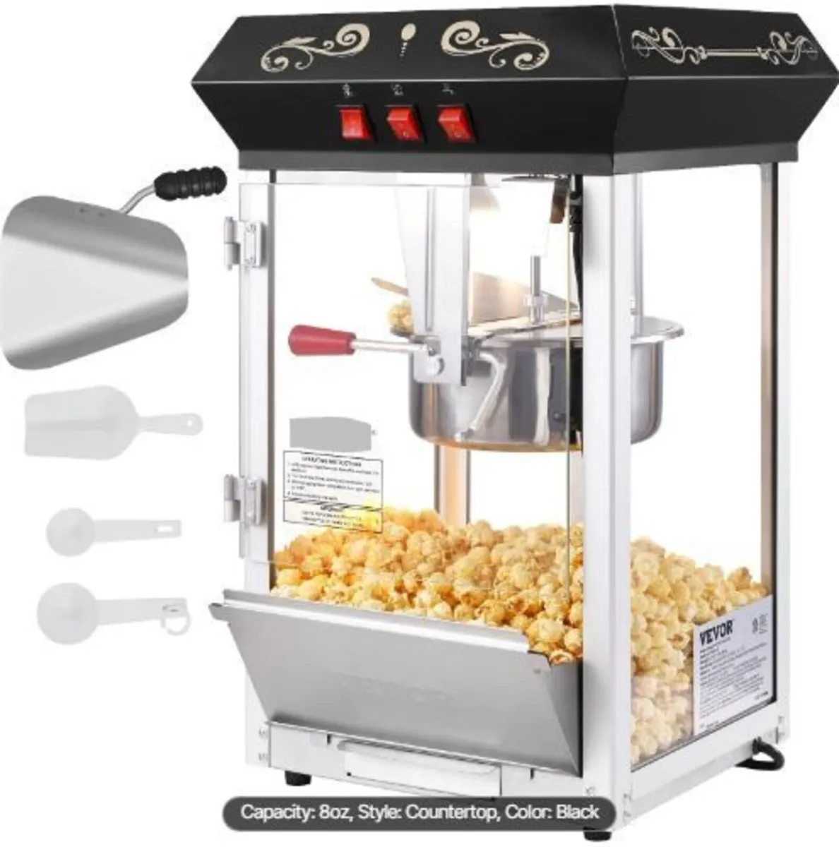 Popcorn Maker, 850W Popcorn Popper Machine - Image 1