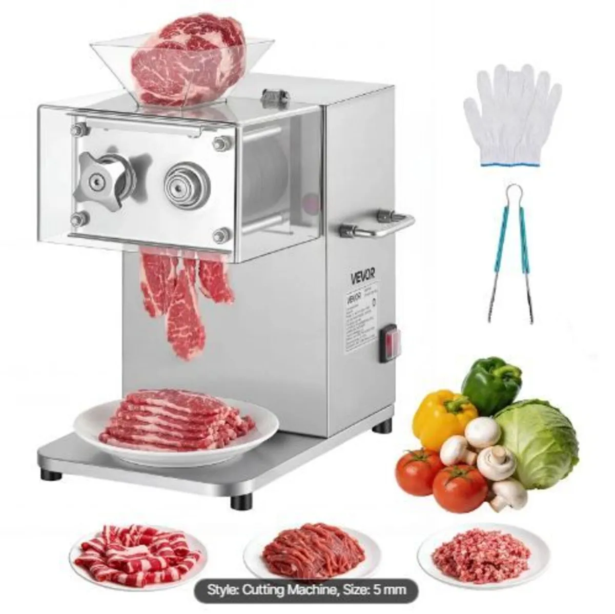 Meat Cutting Machine, 850W Commercial Slicer - Image 1