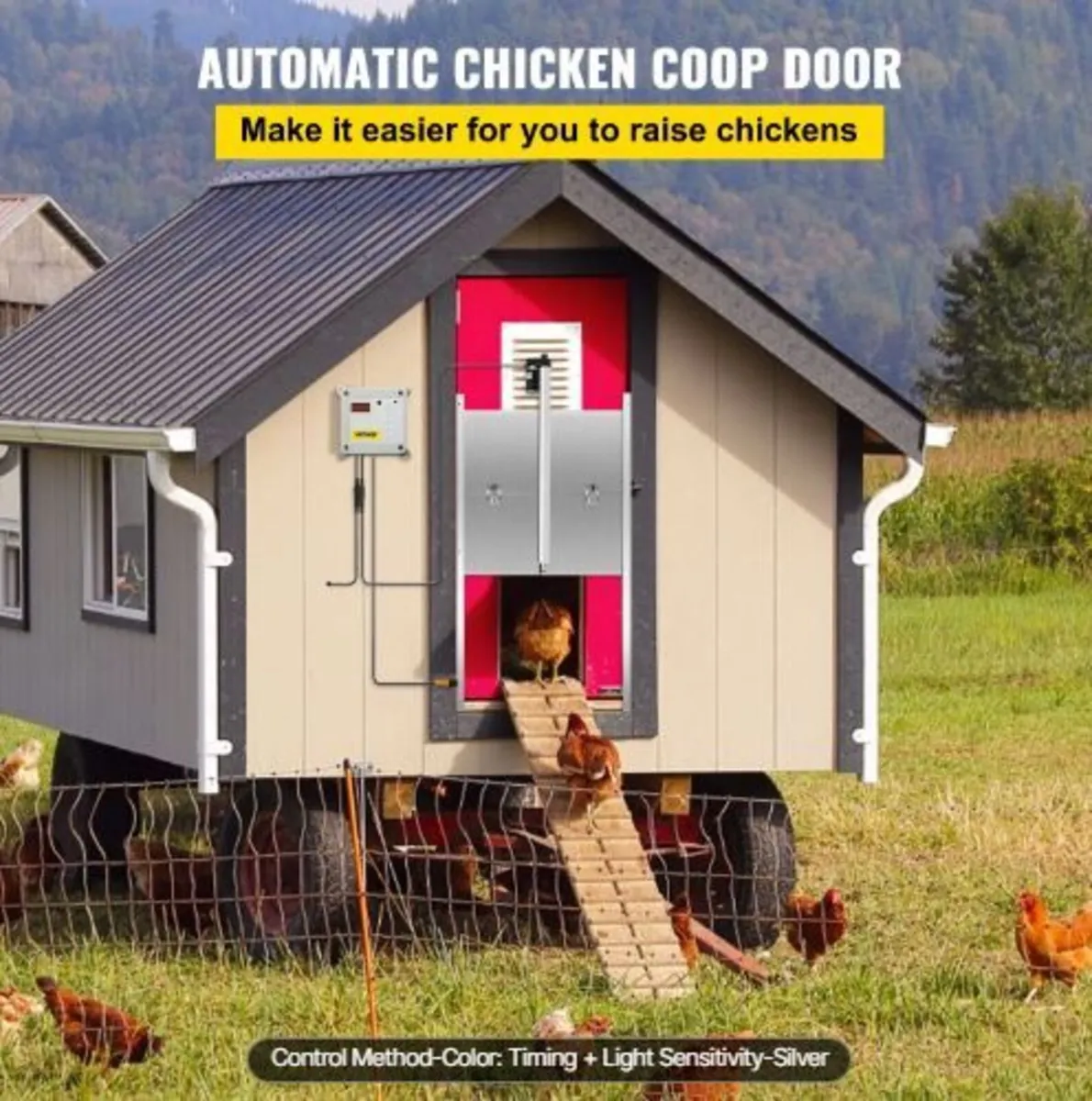 Automatic Chicken Coop Door, Timer and Light Sens - Image 3
