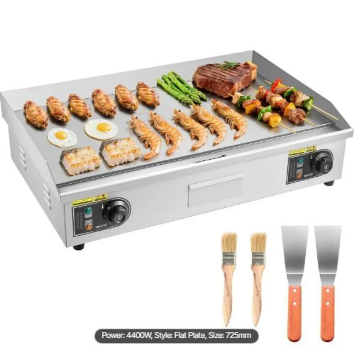 Commercial Electric Griddle, 725 x 400 mm, 4400W - Image 1