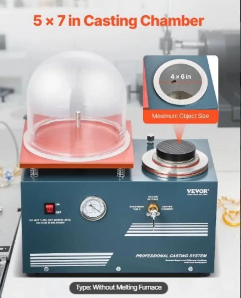 Vacuum Investing Casting Machine, 290W Power - Image 3