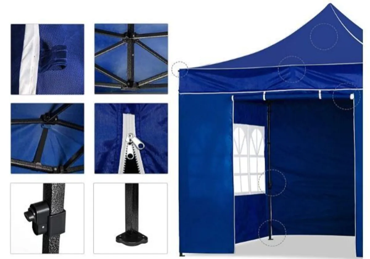 3x3m Folding Gazebo with Steel Frame - Image 4